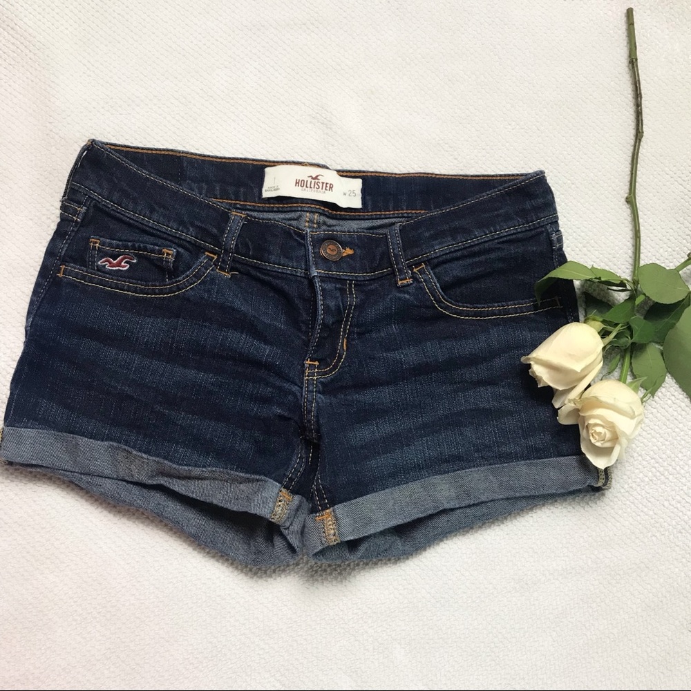 Denim Hollister short shorts